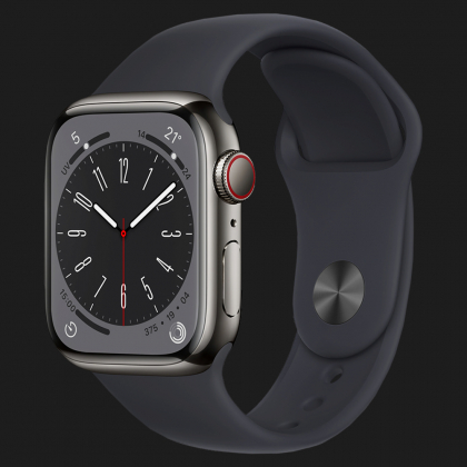 Apple Watch Series 8 45mm GPS + LTE, Graphite Stainless Steel Case with Midnight Sport Band (MNKU3) в Киеве
