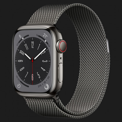 Apple Watch Series 8 45mm GPS + LTE, Graphite Stainless Steel Case with Graphite Milanese Loop (MNKX3) в Киеве