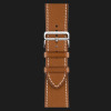 Apple Watch Series 8 45mm Hermès Silver Stainless Steel Case with Fauve Single Tour Deployment Buckle