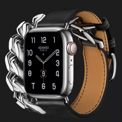Apple Watch Series 8 41mm Hermès Silver Stainless Steel Case with Noir Gourmette Metal Double Tour в Кропивницком