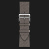Apple Watch Series 8 45mm Hermès Silver Stainless Steel Case with Gris Meyer H Diagonal Single Tour