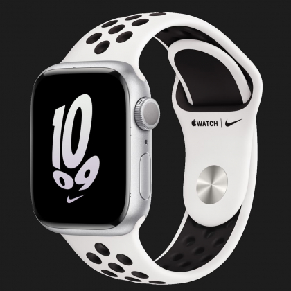 Apple Watch Series 8 45mm Silver Aluminum Case with Summit White/Black Nike Sport Band