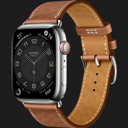 Apple Watch Series 8 45mm Hermès Silver Stainless Steel Case with Gold H Diagonal Single Tour у Вараші