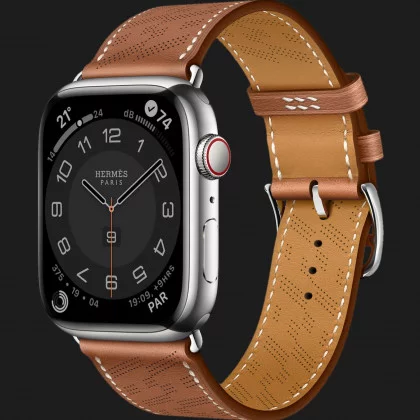 Apple Watch Series 8 45mm Hermès Silver Stainless Steel Case with Gold H Diagonal Single Tour в Виноградове