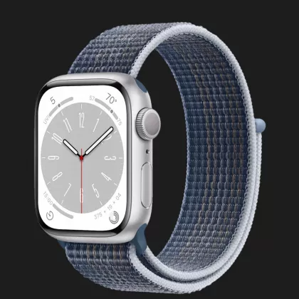 Apple Watch Series 8 45mm Silver Aluminum Case with Storm Blue Sport Loop в Киеве
