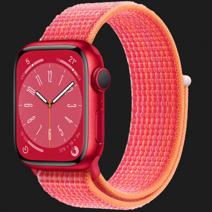 Apple Watch Series 8 41mm PRODUCT(RED) Aluminum Case with (PRODUCT)RED Sport Loop