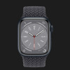 Apple Watch Series 8 41mm Midnight Aluminum Case with Midnight Braided Solo Loop (MNPC3 + MPA73)