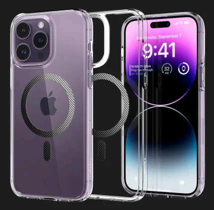 Чохол Spigen Ultra Hybrid Magsafe iPhone для 14 Pro (Carbon Fiber)