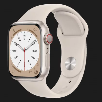 Apple Watch Series 8 41mm GPS + LTE, Starlight Aluminium Case with Starlight Sport Band (MNHY3) Ивано-Франковске