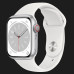 Apple Watch Series 8 41mm GPS + LTE, Silver Aluminum Case with White Sport Band (MP4A3)