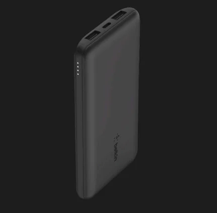 Портативный аккумулятор павербанк Belkin 10000mAh, 15W Dual USB-A, USB-C (Black)