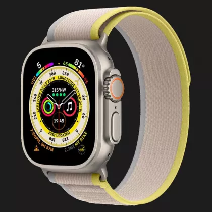Оригинальный ремешок для Apple Watch 44/45/49 mm Trail Loop (Yellow/Beige) в Бродах