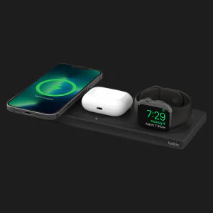Бездротова зарядка Belkin 3-in-1 BoostCharge Pro MagSafe Wireless Stand (Black) в Хмельницькому