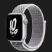 Оригинальный ремешок Apple Nike Sport Loop для Apple Watch 38/40/41mm (Summit White/Black) (MPHV3)