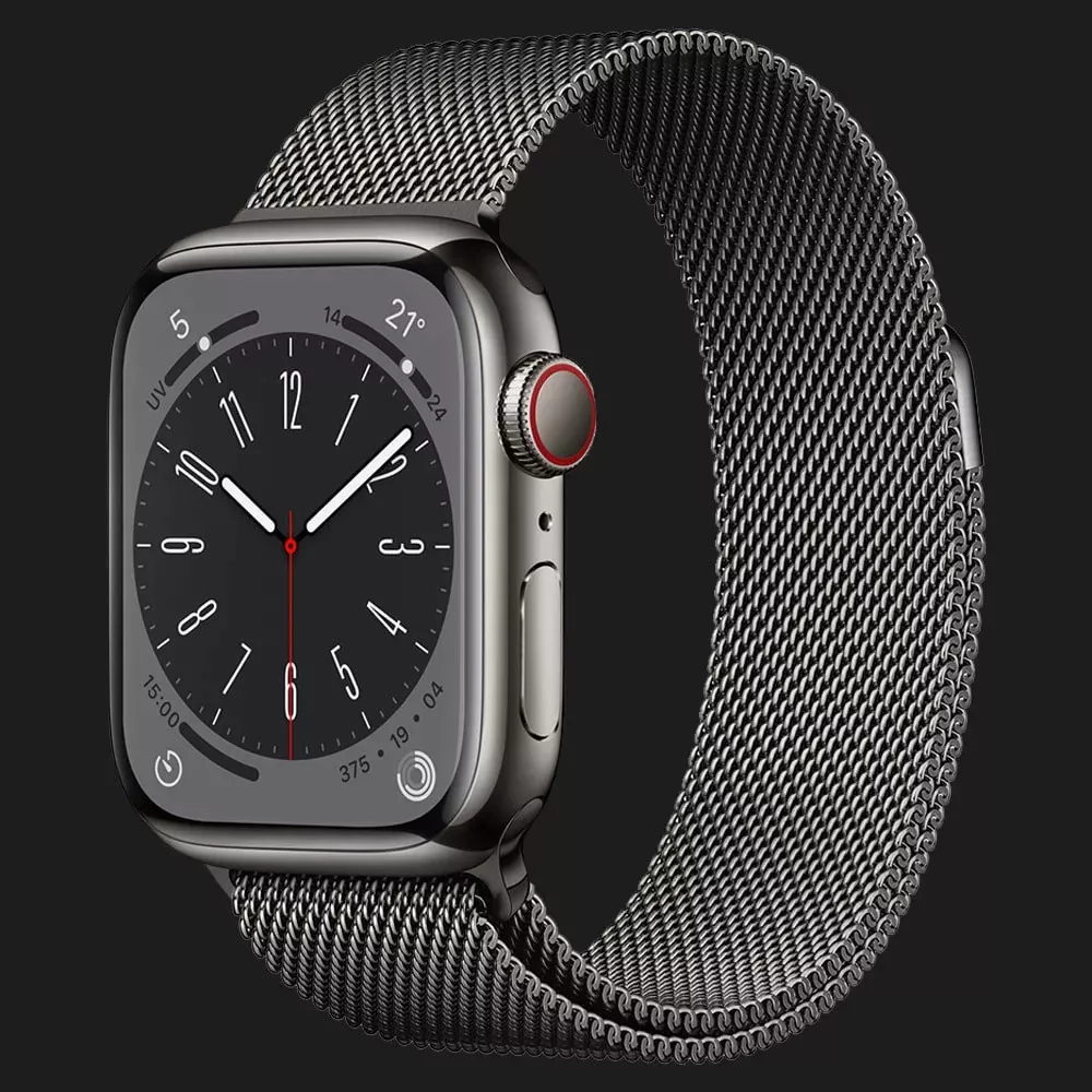 Оригінальний сталевий ремінець Apple Milanese Loop для Apple Watch 38/40/41/42mm (Graphite) (MTJM3)