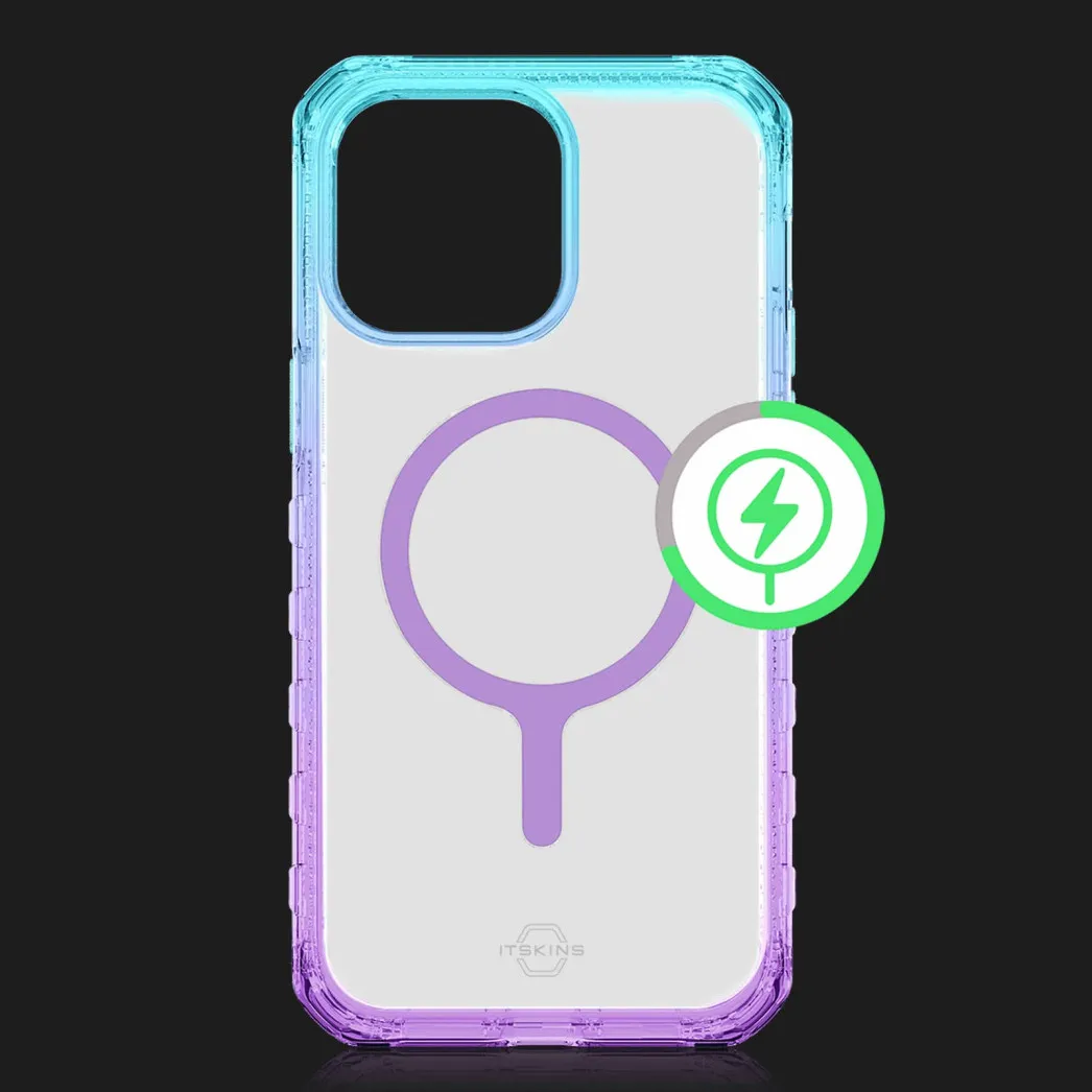 Чехол ITSkins SUPREME R PRISM with MagSafe для iPhone 14 Plus (Light Blue / Light Purple)