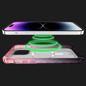 Чехол ITSkins SUPREME R PRISM with MagSafe для iPhone 14 Pro (Light Pink / Grey) в Сваляве