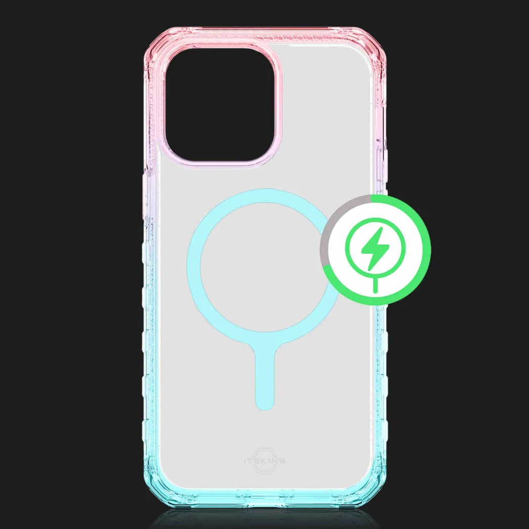 Чехол ITSkins SUPREME R PRISM with MagSafe для iPhone 14 Plus (Light Pink / Light Blue)