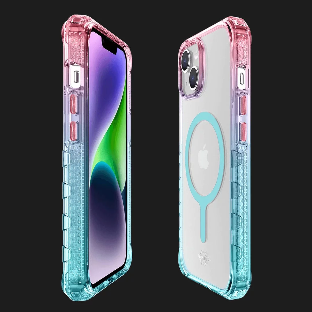 Чохол ITSkins SUPREME R PRISM with MagSafe для iPhone 14 Plus (Light Pink / Light Blue)