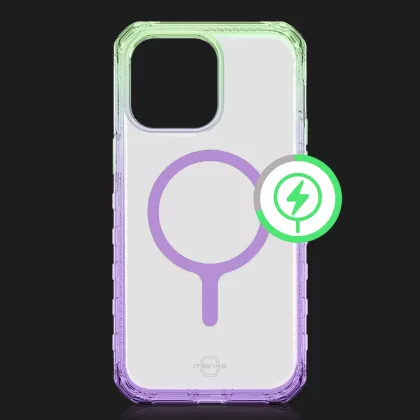 Чохол ITSkins SUPREME R PRISM with MagSafe для iPhone 14/13 (Light Green / Light Purple)