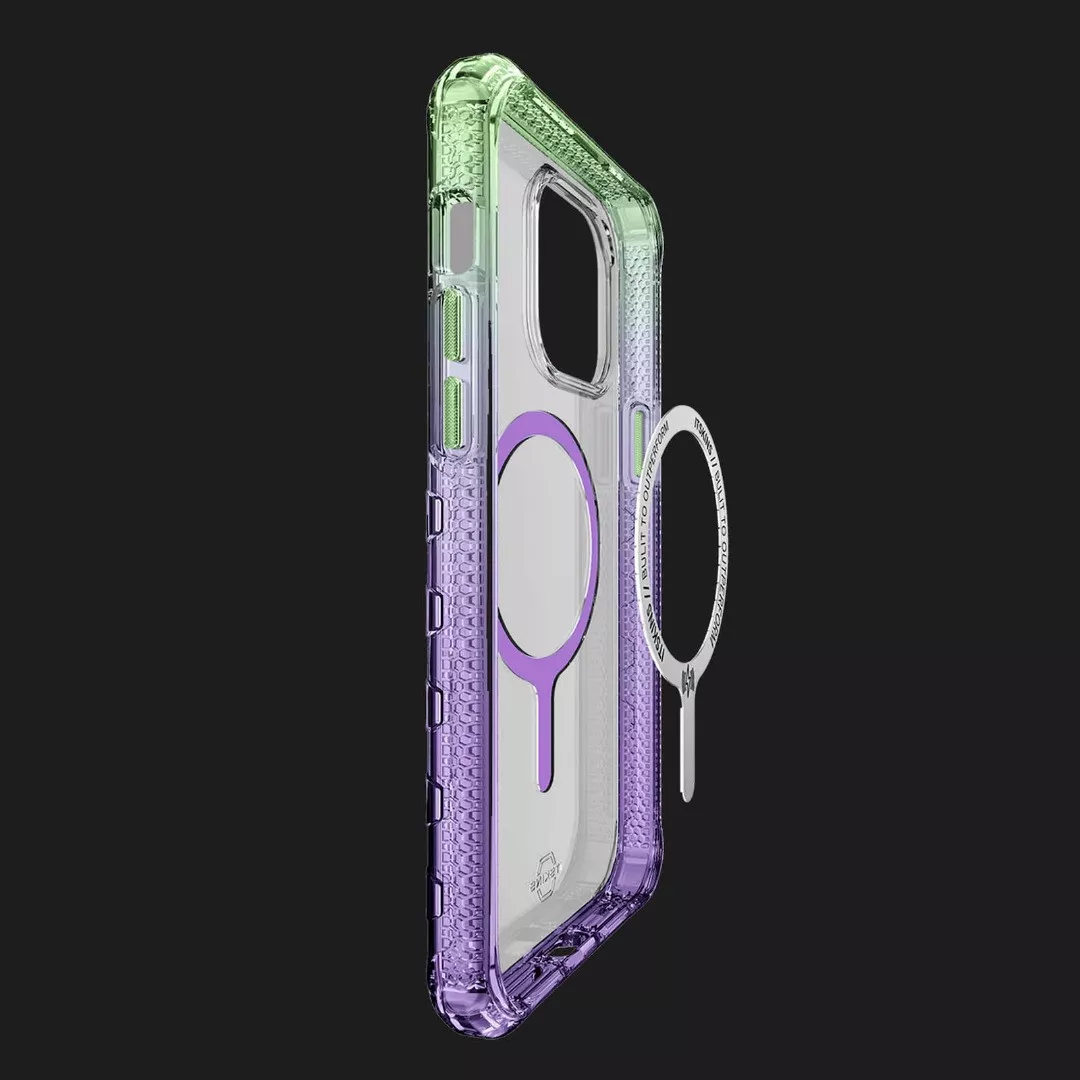 Чохол ITSkins SUPREME R PRISM with MagSafe для iPhone 14/13 (Light Green / Light Purple)