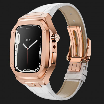 Корпус Golden Concept CL Rose Gold with White Band для Apple Watch 8/7 41mm в Вінниці