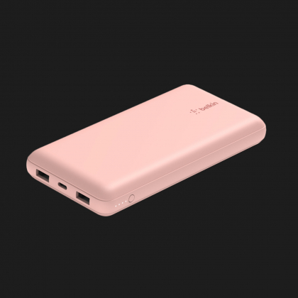 Портативний акумулятор Power Bank Belkin 20000mAh, 15W, Dual USB-A, USB-C (Rose Gold)