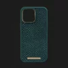 Чехол Elements Njord Salmon Leather MagSafe для iPhone 14 Pro (Green)