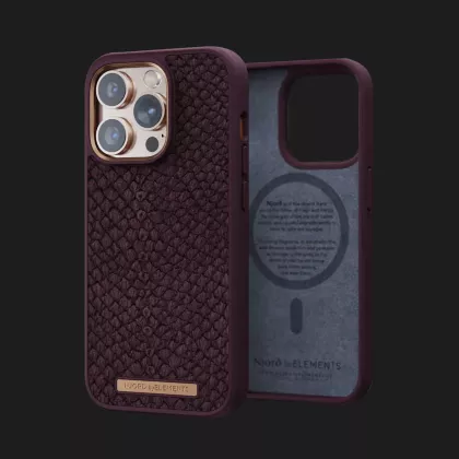 Чохол Elements Njord Salmon Leather MagSafe для iPhone 14 Pro (Rust)