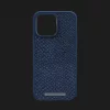 Чехол Elements Njord Salmon Leather MagSafe для iPhone 14 Pro (Blue)