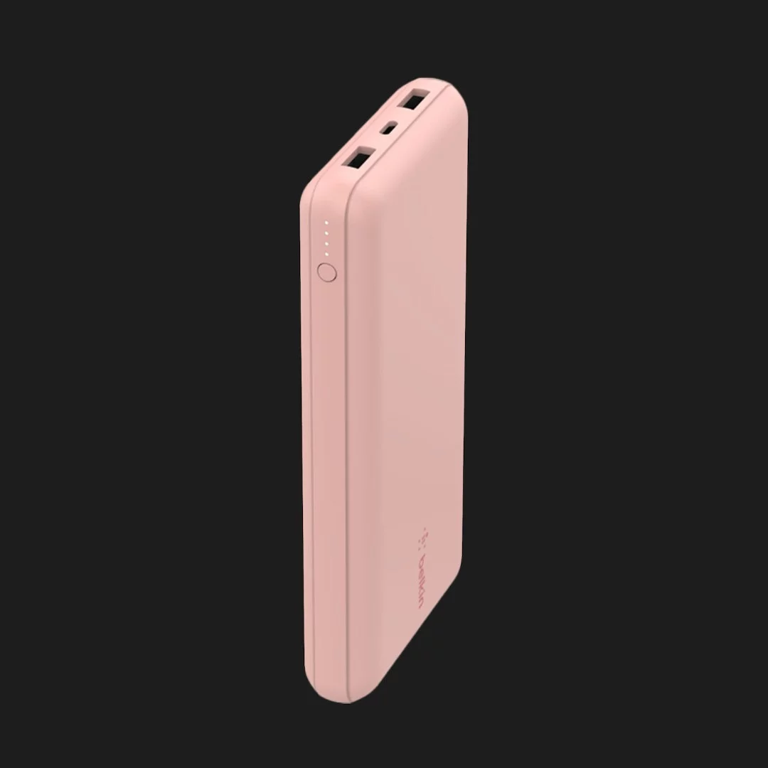 Портативний акумулятор Power Bank Belkin 20000mAh, 15W, Dual USB-A, USB-C (Rose Gold)