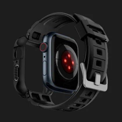 Чохол-ремінець Spigen Rugged Armor Pro для Apple Watch 44/45mm (Black) у Запоріжжі