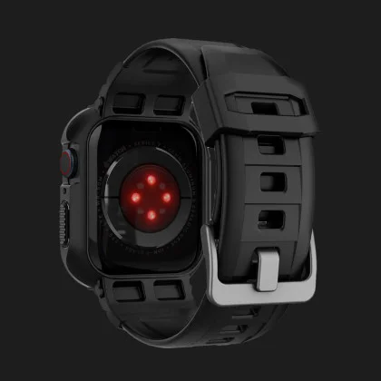 Чохол-ремінець Spigen Rugged Armor Pro для Apple Watch 44/45mm (Black) в Новому Роздолі