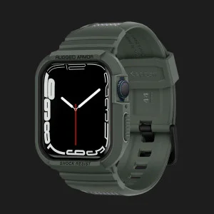 Чехол-ремешок Spigen Rugged Armor Pro для Apple Watch 44/45mm (Military Green) в Сваляве