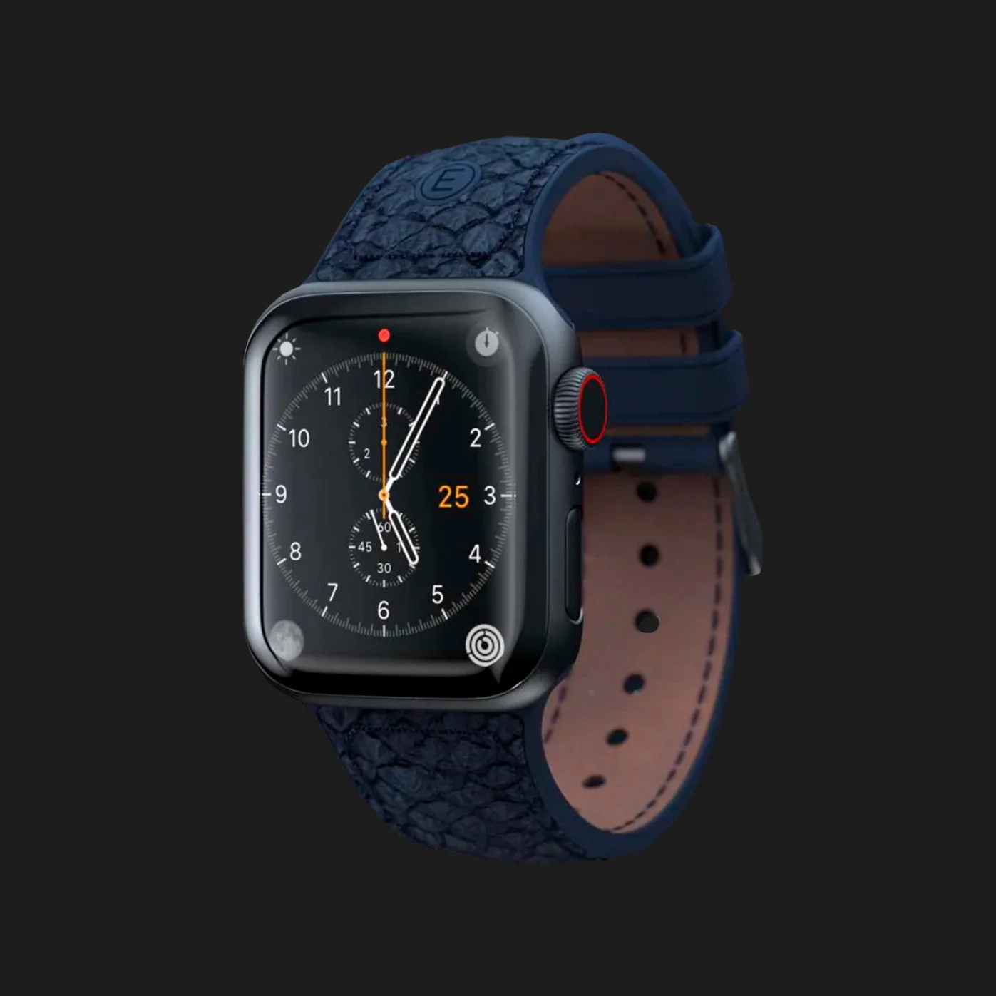 Ремінець Elements Njord Salmon Leather Strap для Apple Watch 49/46/45/44mm (Petrol) (SL14121)