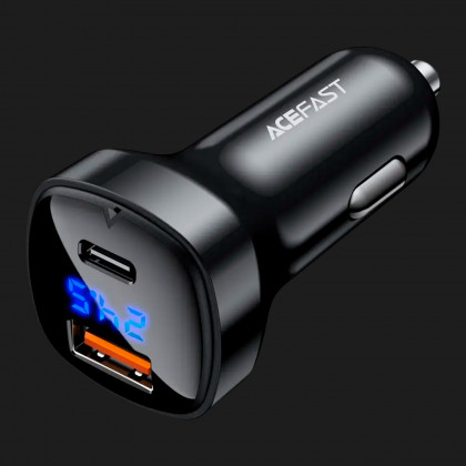 Автомобільний зарядний пристрій Acefast B4 66W (Type-C+USB) (Black)