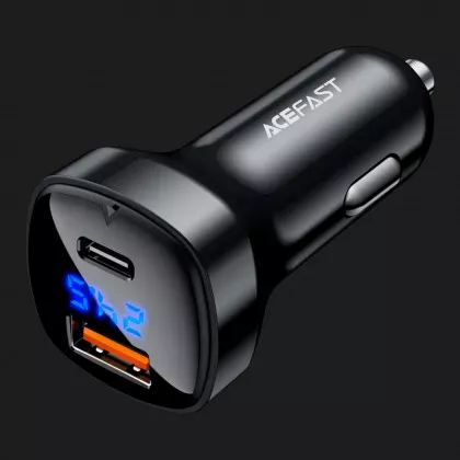 Автомобільний зарядний пристрій Acefast B4 66W (Type-C+USB) (Black) в Нововолинську