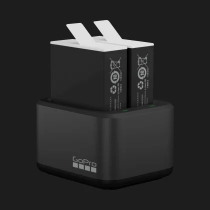 Подвійний зарядний пристрій GoPro Dual Battery Charger + Акумулятор Enduro 2 шт для Hero11/10/9 (ADDBD-211-EU)