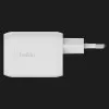 Зарядний пристрій Belkin 65W GAN PD PPS Dual USB-С - USB-С 2m (White)