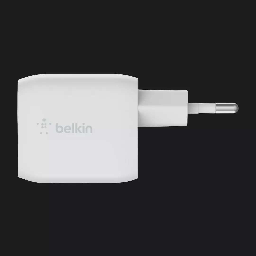 Зарядний пристрій Belkin Home Charger 45W GAN PD PPS Dual USB-С (White)