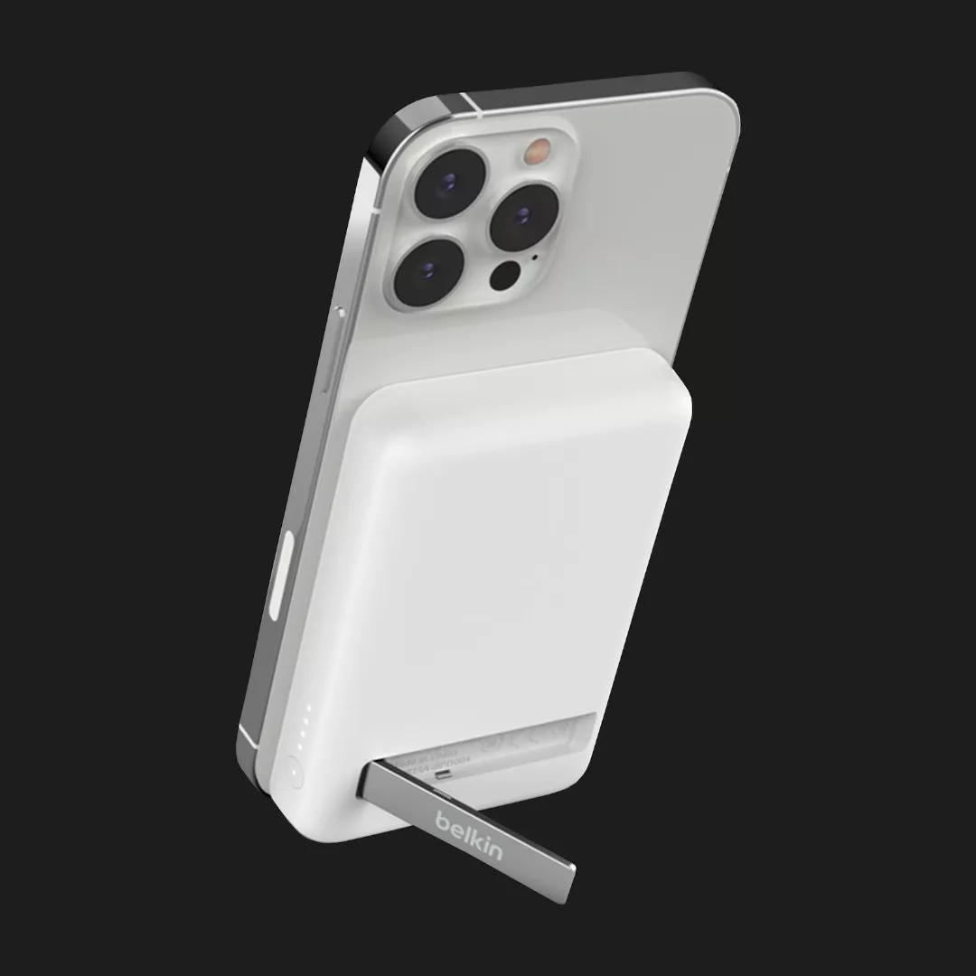 Безпровідний повербанк Power Bank Belkin MagSafe Wireless with Stand (5000mAh) (White)