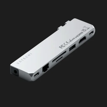 Satechi Aluminum USB-C Pro Hub Max Adapter (ST-UCPHMXS) (Silver) в Берегово