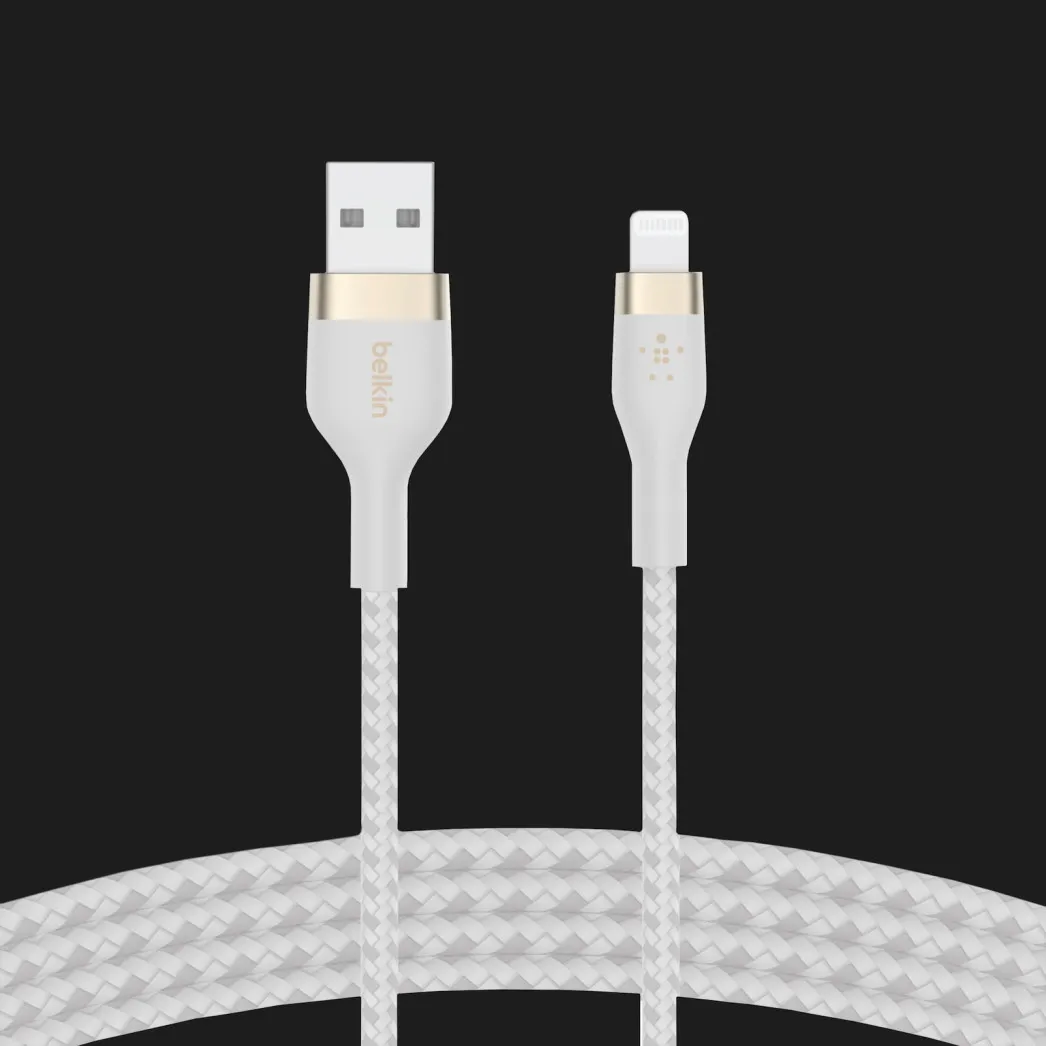 Кабель Belkin Braided Silicone Lightning 1m (White)