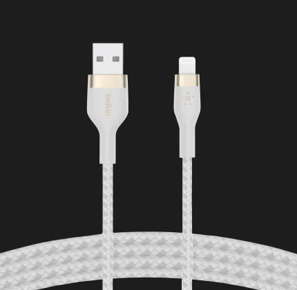 Кабель Belkin Braided Silicone Lightning 1m (White)