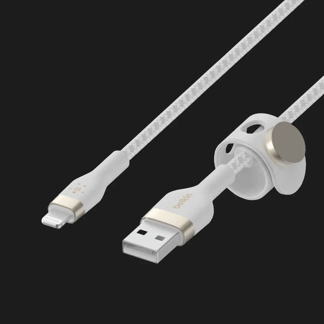 Кабель Belkin Braided Silicone Lightning 1m (White)