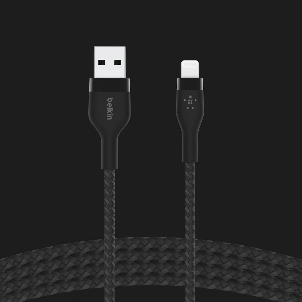 Кабель Belkin Braided Silicone Lightning 1m (Black)