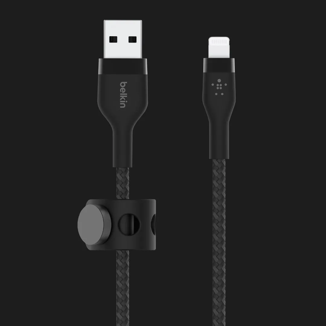 Кабель Belkin Braided Silicone Lightning 1m (Black)