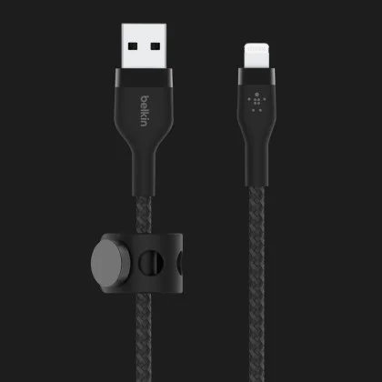 Кабель Belkin Braided Silicone Lightning 1m (Black)