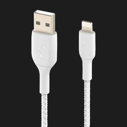 Кабель Belkin Braided Lightning Cable 2m (White)