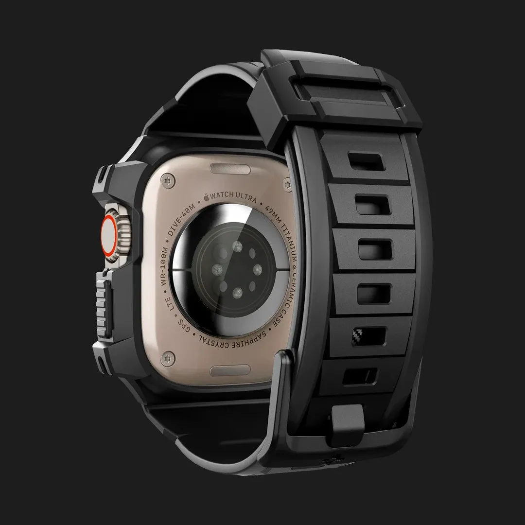Чохол-ремінець Spigen Rugged Armor Pro для Apple Watch 49 mm (Black)